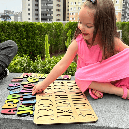 Conjunto Quebra-cabeça Alfabeto + Números 0 à 9 (Caixa Alta) - UniqueKids: Artigos Pedagógicos Personalizados