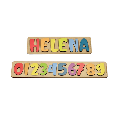 Quebra-cabeça Nome Colorido + Números - UniqueKids: Quebra-cabeça Pedagógico Personalizado