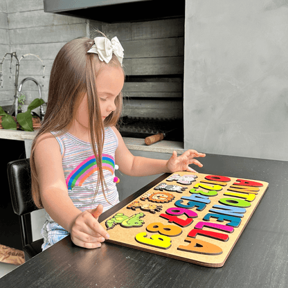 Quebra-cabeça Nome Colorido + Números - UniqueKids: Quebra-cabeça Pedagógico Personalizado