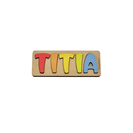 Quebra-cabeça Titia - UniqueKids: Quebra-cabeça Pedagógico Personalizado